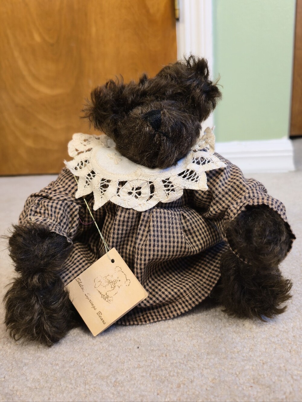 Shiloh Springs Bears Kay Drummond German Mohair Glass Signed Hillary